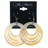 Plastic Dangle-Earrings White