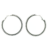 Metal Hoop-Earrings Silver-Tone