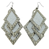 Metal Chandelier-Earrings Silver-Tone & Silver-Tone