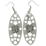 Silver-Tone Metal Dangle-Earrings