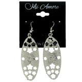 Silver-Tone Metal Dangle-Earrings