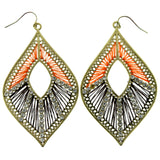 Mi Amore Dangle-Earrings Gold-Tone/Orange