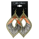 Mi Amore Dangle-Earrings Gold-Tone/Orange