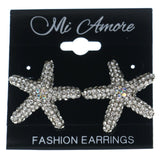 Starfish Star Stud-Earrings Silver-Tone