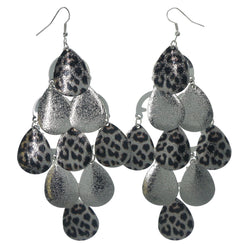 Colorful Cheetah Print Chandelier-Earrings