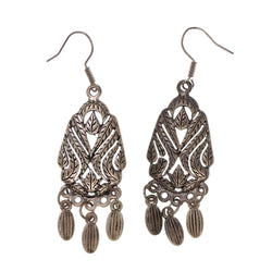 Silver-Tone Metal Dangle-Earrings #LQE1625