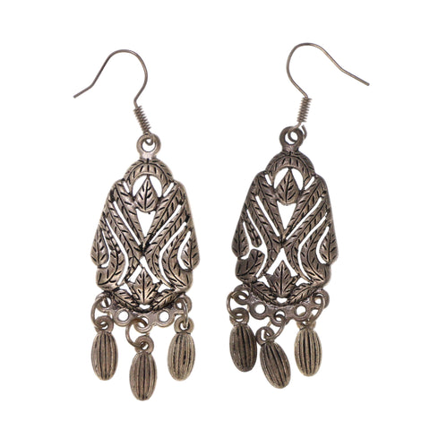 Silver-Tone Metal Dangle-Earrings #LQE1625