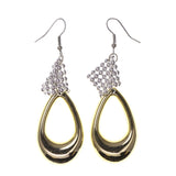 Gold-Tone & Silver-Tone Colored Metal Dangle-Earrings #LQE1646