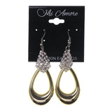 Gold-Tone & Silver-Tone Colored Metal Dangle-Earrings #LQE1646