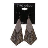 Glitter Sparkle Dangle-Earrings Silver-Tone Color #LQE1660