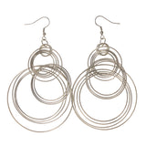 Silver-Tone Metal Dangle-Earrings #LQE1663
