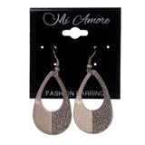 Glitter Sparkle Dangle-Earrings Silver-Tone Color #LQE1740