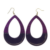 Glitter Sparkle Dangle-Earrings Purple Color #LQE1743