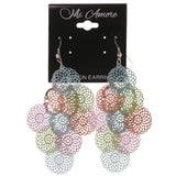 Colorful  Flower Pastel Chandelier-Earrings #LQE1754