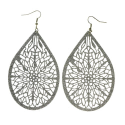 Silver-Tone Metal Dangle-Earrings #LQE1760