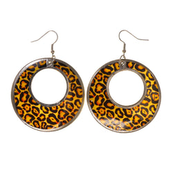 Colorful  Shell Cheetah Print Dangle-Earrings #LQE1762