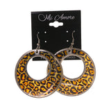 Colorful  Shell Cheetah Print Dangle-Earrings #LQE1762