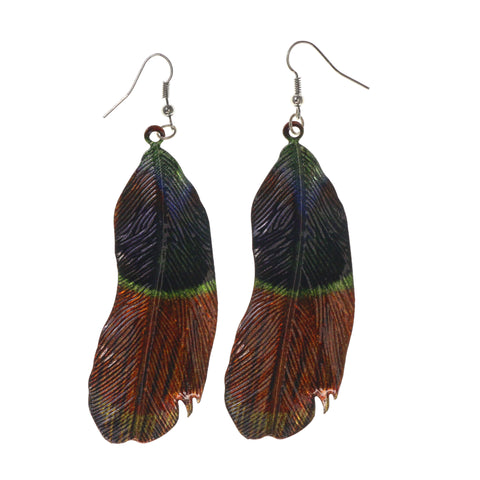 Colorful  Feather Dangle-Earrings #LQE1768