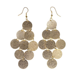 Gold-Tone Metal Chandelier-Earrings #LQE1769