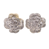 Rose Stud-Earrings Silver-Tone Color #LQE1778