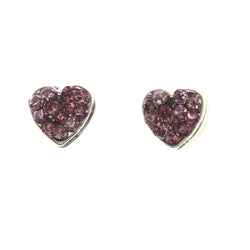Heart Stud-Earrings Purple Color #LQE1782