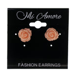 Rose Stud-Earrings Pink Color #LQE1784