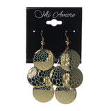 Gold-Tone & Green Colored Metal Chandelier-Earrings #LQE1811