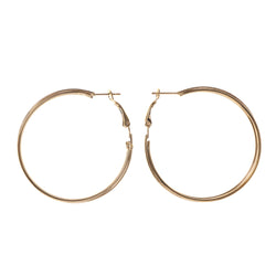 Gold-Tone Metal Hoop-Earrings #LQE1817