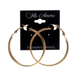 Gold-Tone Metal Hoop-Earrings #LQE1817