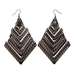 Silver-Tone Metal Dangle-Earrings #LQE1869