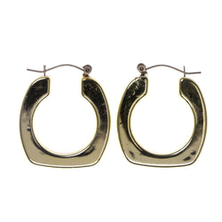Gold-Tone Metal Hoop-Earrings #LQE1893