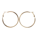 Gold-Tone Metal Hoop-Earrings #LQE1900