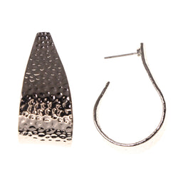 Silver-Tone Metal Dangle-Earrings #LQE1919