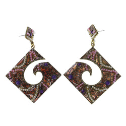 Colorful  Flower Drop-Dangle-Earrings #LQE1931