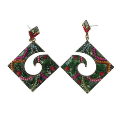 Colorful  Flower Drop-Dangle-Earrings #LQE1932