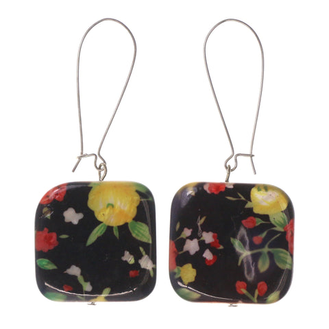 Colorful  Flower Dangle-Earrings #LQE1945