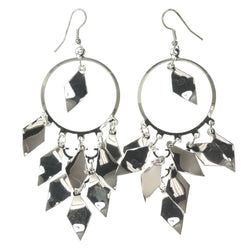 Silver-Tone Metal Dangle-Earrings #LQE1946