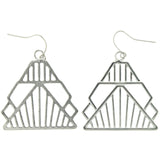 Silver-Tone Metal Drop-Dangle-Earrings