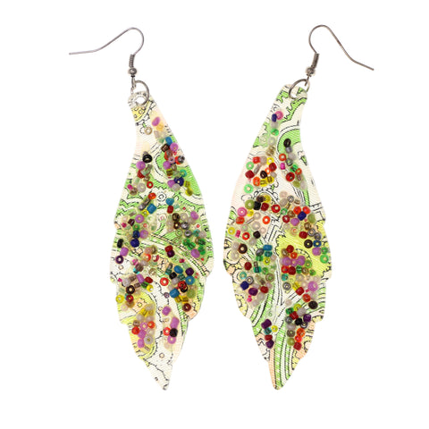 Colorful  Leaf Dangle-Earrings #LQE1981