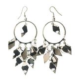 Silver-Tone Metal Dangle-Earrings #LQE2001