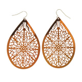 Orange Metal Dangle-Earrings #LQE2014