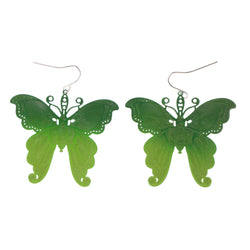 Butterfly Dangle-Earrings Green Color #LQE2067