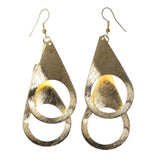 Gold-Tone Metal Dangle-Earrings #LQE2071