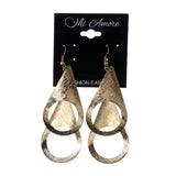 Gold-Tone Metal Dangle-Earrings #LQE2071