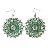 Colorful  Flower Dangle-Earrings #LQE2072