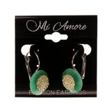 Green & Yellow Colored Acrylic Dangle-Earrings #LQE2075