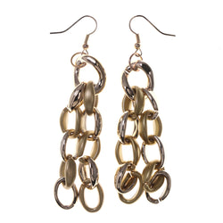 Gold-Tone Acrylic Dangle-Earrings #LQE2078