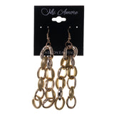 Gold-Tone Acrylic Dangle-Earrings #LQE2078