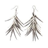 Silver-Tone Metal Dangle-Earrings #LQE2082