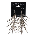 Silver-Tone Metal Dangle-Earrings #LQE2082